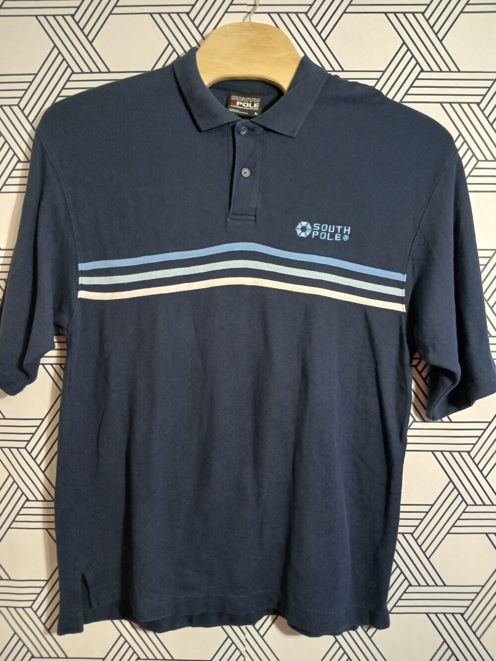 Mens South Pole Polo Shirt Size Large